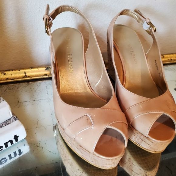Stuwart Weitzman wedge nude patent - Picture 10 of 12